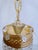 Vintage Gold Filigree Crystal Waterfall Mini Pendant Chandelier For Sale - Image 4 of 8