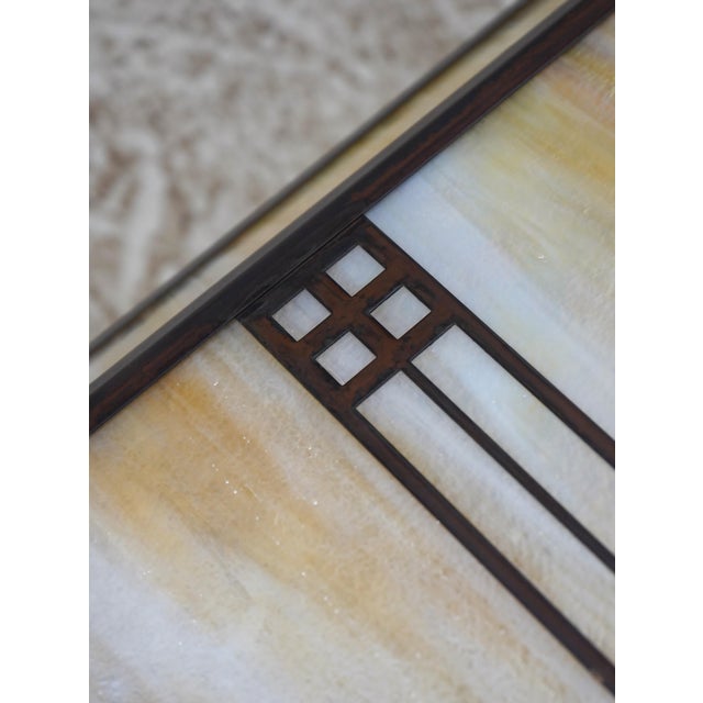 1990s Arroyo Arts & Crafts Slag Glass Ceiling Fixture For Sale In Philadelphia - Image 6 of 10