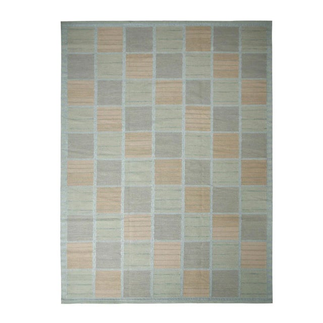 Turquoise Stockholm Rug by Celerie Kemble for Chairish, 6' x 9' For Sale - Image 8 of 9