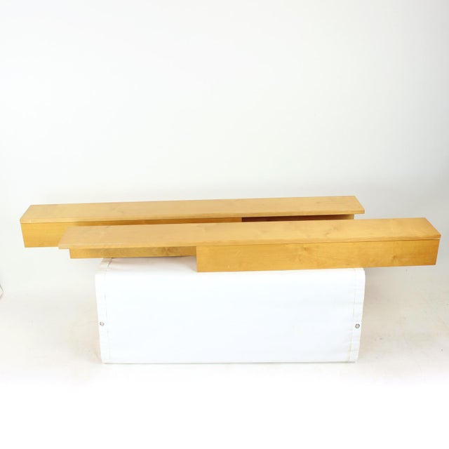Floating Shelf in Birch from Up Závody, Former Czechoslovakia, 1986 For Sale - Image 11 of 12