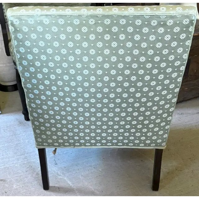Regency Deep Seated Howard and Sons Style Library Arm Chair For Sale - Image 4 of 10