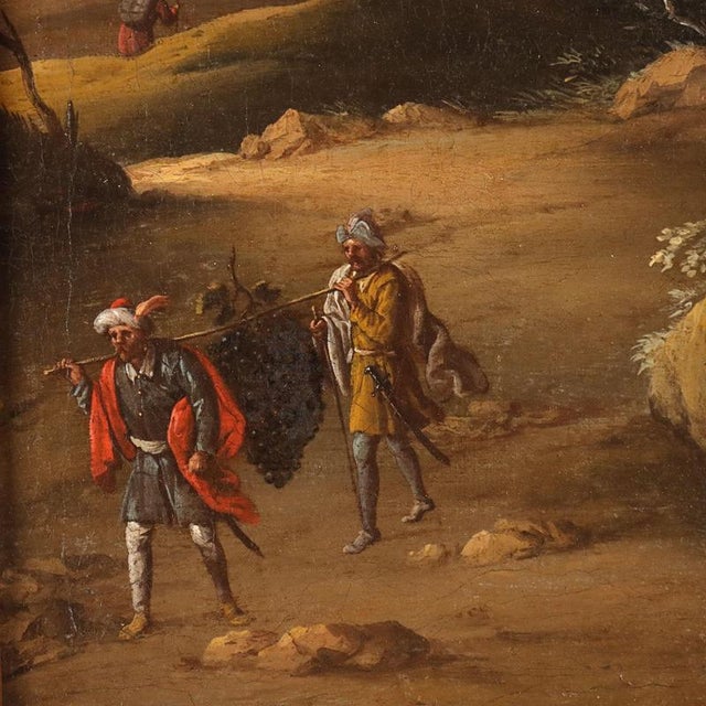 Landscape Composition, 18th Century, Oil Painting on Canvas, Framed For Sale - Image 4 of 12