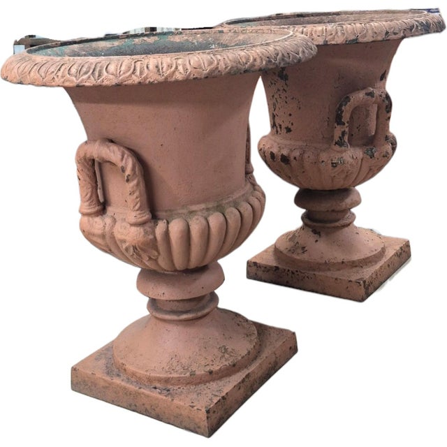 J. L. Mott Iron Works 19th C Large American Cast Iron Urns For Sale - Image 4 of 5