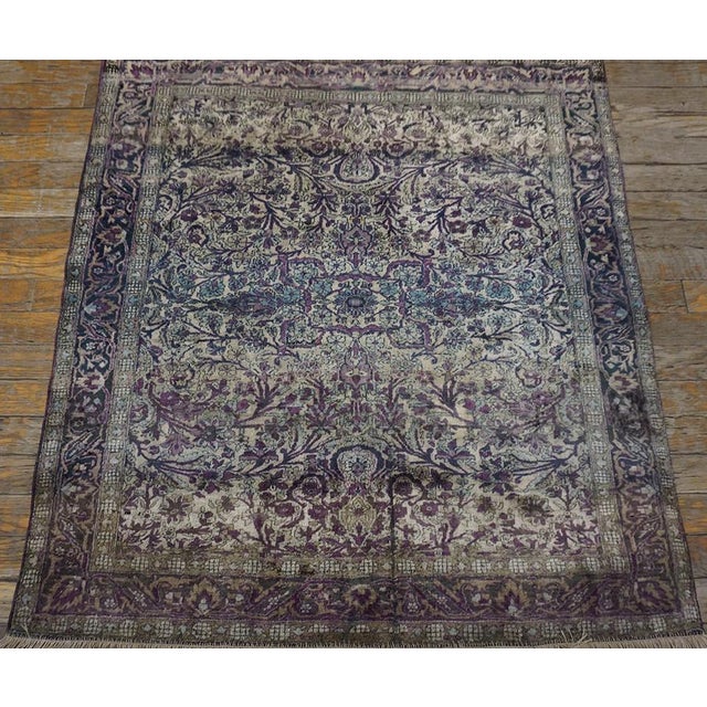 Late 19th Century Persian Silk Kashan Carpet ( 3' x 3'6" - 92 x 108 ) General Rug Type: Persian Formal Specific Rug Type:...