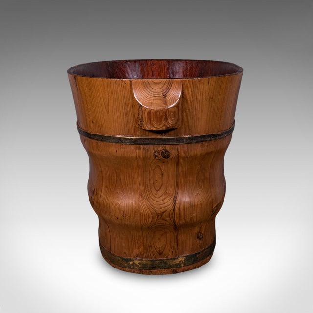 1900 - 1909 Antique Waste Paper Basket, Dutch, Cedar, Brass, Home Office Bin, Late Victorian For Sale - Image 5 of 9