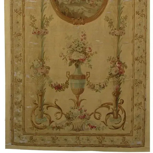 Antique 1920 French Tapestry For Sale - Image 10 of 10