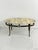Oval brass and marble coffee table, made in Italy, 1950 Intact and in good condition.