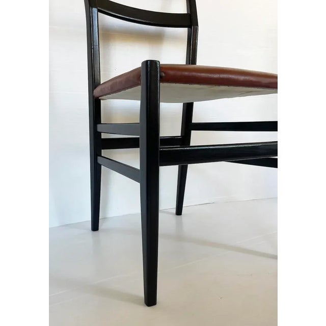 Black Leggera Dining Chairs attributed to Gio Ponti for Cassina, Set of 4 For Sale - Image 8 of 11
