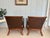 2010s Pair of Palecek Rawhide Weave Lounge Chairs With Rattan Frame-Vintage Patio Chairs For Sale - Image 5 of 12