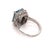 Blue Diamond Aquamarine Ring 14k Gold 6.25 TCW Certified For Sale - Image 8 of 13