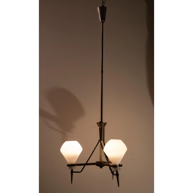 Italian Mid-Century Chandelier by Stilnovo, 1960s For Sale - Image 6 of 8