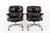 Pair Eames Herman Miller Time Life Black Leather Office Chairs 1980s For Sale - Image 12 of 12