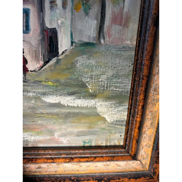 M. Keller, Colorful Houses, Oil on Canvas For Sale - Image 5 of 9