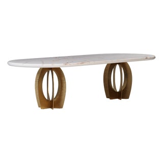 Boulder Oval Dining Table by Porus Studio For Sale