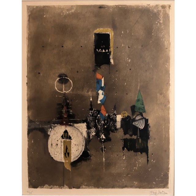 Paper Johnny Friedlaender Abstract Aquatint Etching c.1970 For Sale - Image 7 of 8