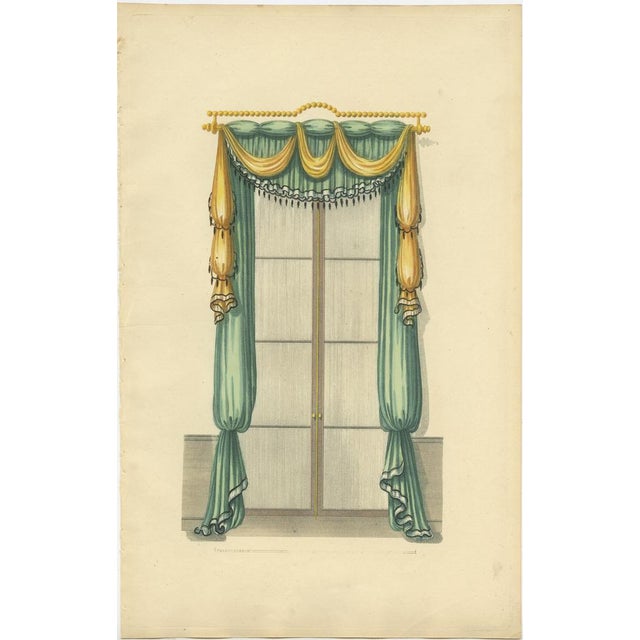 Sheraton, Illustrations of Windows with Drapery, 1805, Prints, Set of 4 For Sale - Image 4 of 6