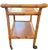 1960s Burnt Bamboo & Rattan Wrapped Two-Tier Drinks or Bar Cart on Casters For Sale - Image 9 of 12