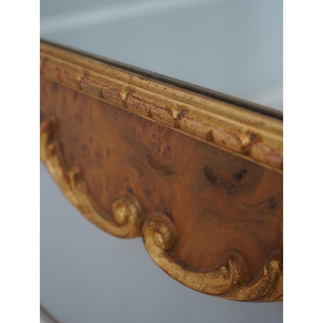 Decorative Crafts Carved Frame Gold Gilt Mirror For Sale - Image 9 of 11