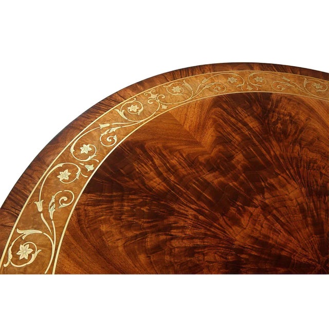 Mahogany Brass Inlaid Center Table For Sale In Greensboro - Image 6 of 7
