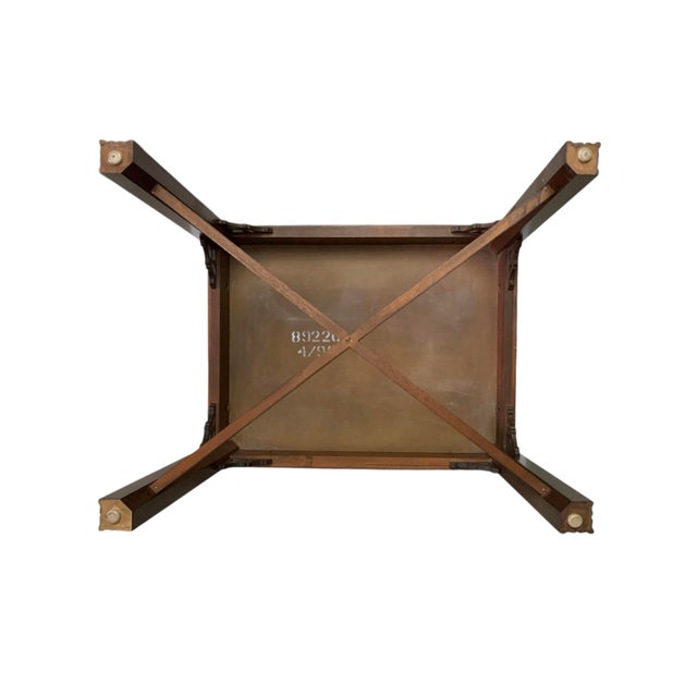 1980s End Table Chippendale Style Solid Wood Side Table With Ornate Sides For Sale In Tulsa - Image 6 of 6