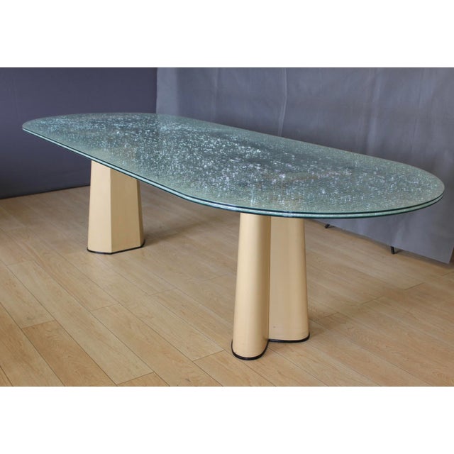 Vintage Dining Table with Broken Glass Effect Top, 1970 For Sale - Image 11 of 16