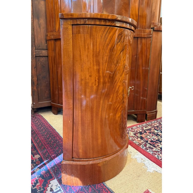 Wood Biedermeier Demi Lune Half-Cabinet For Sale - Image 7 of 16