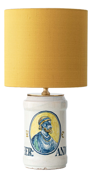 Italian Apothecary Pharmacy Albarello Ceramic Table Lamp from Deruta, 1870s