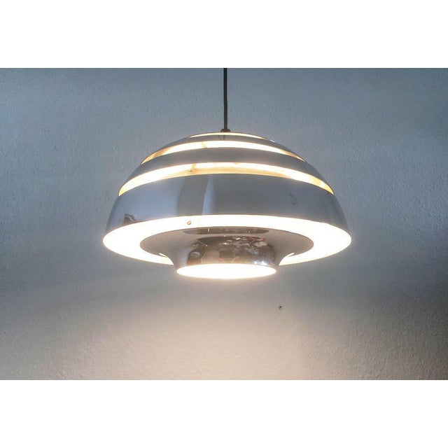 Metal Mid-Century Space Age Lamellar Pendant Lamp by Hans-Agne Jakobsson for Hans-Agne Jakobsson Ab Markaryd, 1960s For Sale - Image 7 of 16