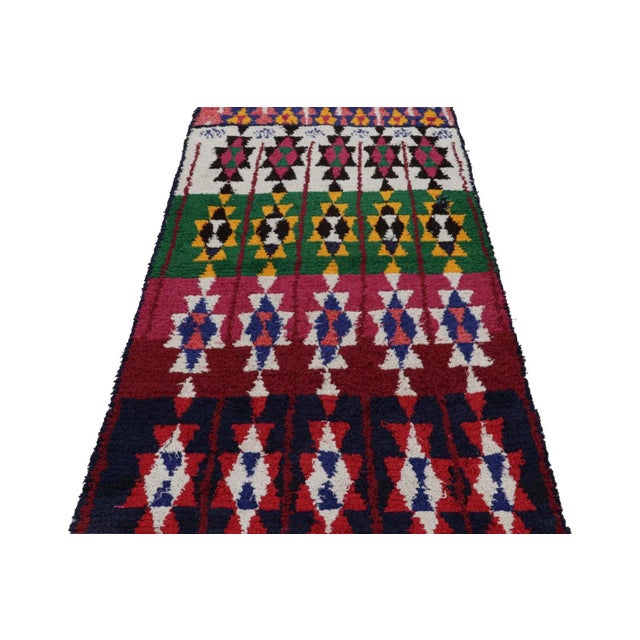 Traditional 1950s Azilal Moroccan Boucherouite Rug With Polychromatic Patterns by Rug & Kilim For Sale - Image 3 of 7