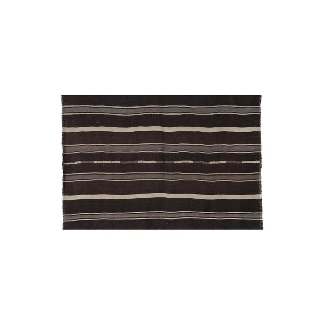 Turkish Striped Kilim Rug 5'6'' X 8'3'' 67" x 99" / 171 x 252 Cm Hand woven with high quality pure wool Excellent...