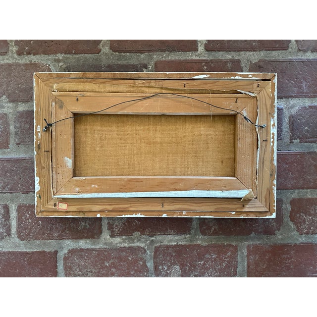 Original Oil Painting on Linen; Vintage Seascape 1960s by M. Erickson For Sale - Image 10 of 12