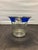 Vintage Westmoreland Glass Cobalt Blue & Silver Overlay Candy Dish Floral Urn For Sale In New York - Image 6 of 11