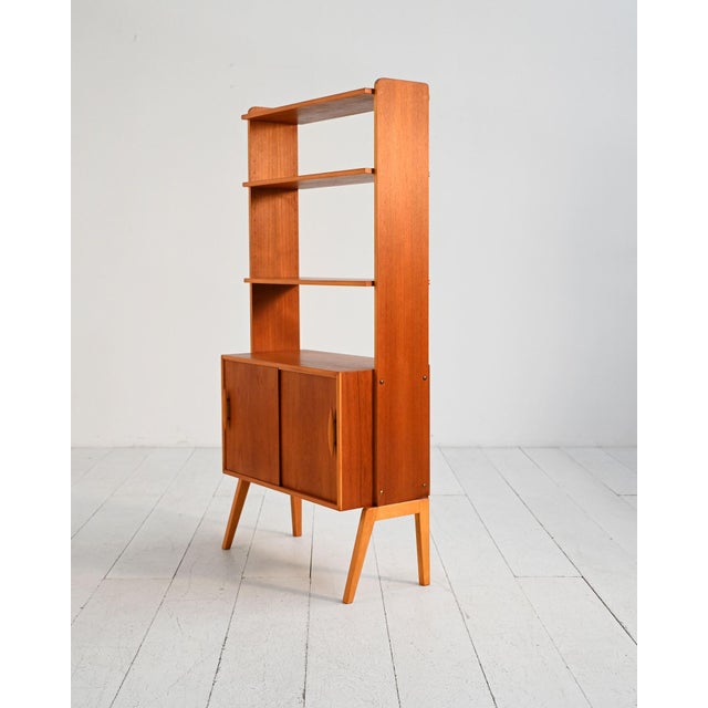 1950s Scandinavian Teak Bookcase, 1960s For Sale - Image 5 of 12