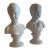 Set of 2 Japanese Made, Hand Painted Porcelain Mini Busts For Sale