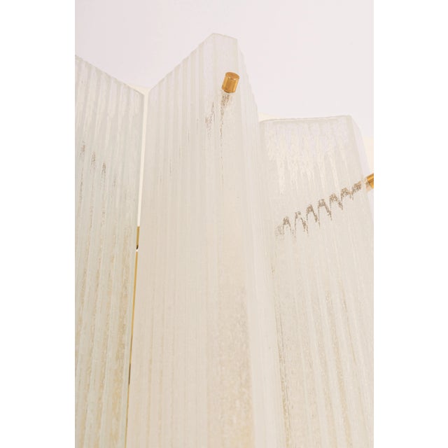 Huge Triangular Frosted Glass Wall Sconces from Limburg, Germany, 1960s, Set of 2 For Sale - Image 4 of 14