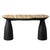 Toki bench a bench with clean, totemic proportions and a material contrast that's quiet but deliberate — a solid oak seat...