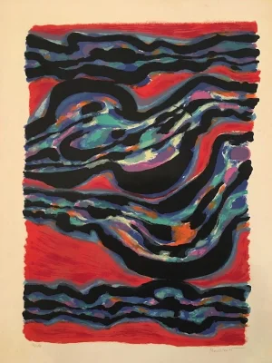 Collines - Original Lithograph y A. Manessier - 1960 1960