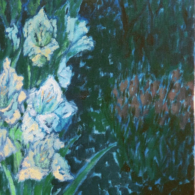 1970s 'Gladioli by Moonlight' by Jean Freeman, Laguna Beach Art Association, Pasadena Art Museum For Sale - Image 5 of 10