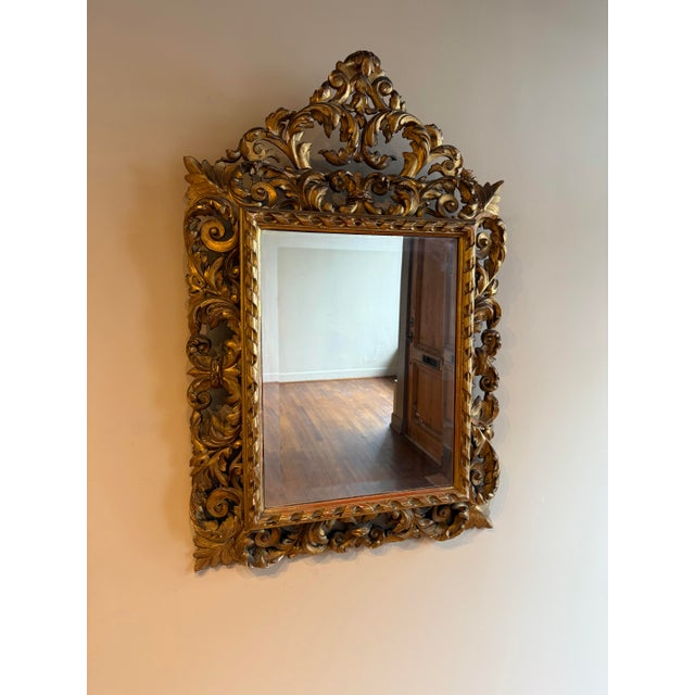 French 18th Century Giltwood Mirror For Sale - Image 3 of 6