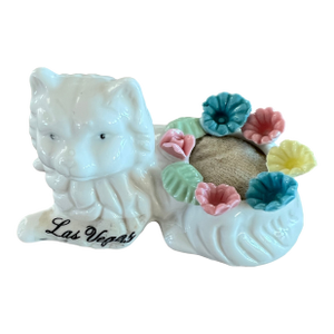 Vintage Cat Pin Cushion Las Vegas Souvenir