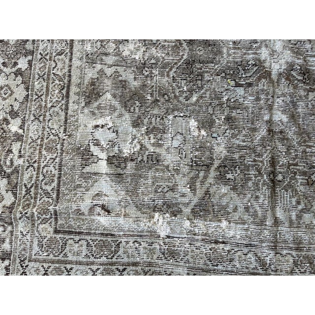 Vintage Distressed Traditional Hand-Knotted Wool Rug - 10'5" X 13'8" For Sale In Los Angeles - Image 6 of 11