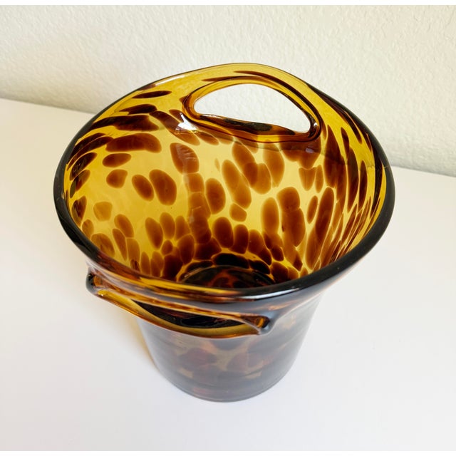 1950s Christian Dior Empoli Tortoise Glass Bottle Chiller For Sale In Sacramento - Image 6 of 16