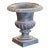 Vintage Cast Iron Urn With Fluted Detail For Sale