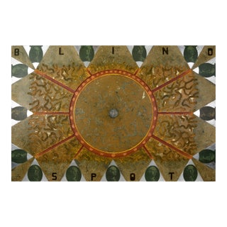 "Blind Spot" Abstract Relief With Numismatic Patterns Sculpture by Mickey "Kano" Kane For Sale