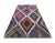 Handwoven vintage colorful kilim rug from Denizli region of Turkey. Approximately 40-50 years old. In very good condition