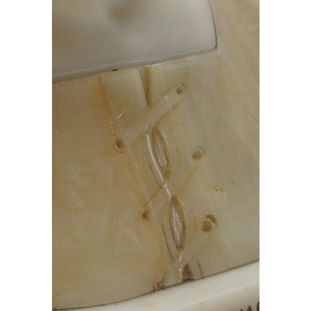 Giuseppe Bessi Jeanne D’Arc Antique Marble Bust Sculpture For Sale - Image 10 of 12