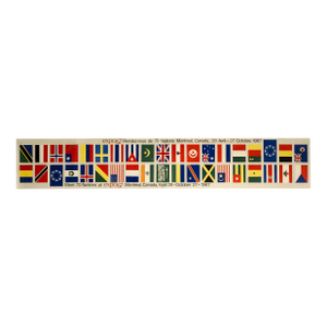 1967 Vintage Montreal Expo 67 Banner, Meet 70 Nations