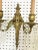 French Empire Gilt Bronze Sconces With Crystals C1930's For Sale - Image 12 of 13