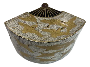 Antique Japanese Fan Box