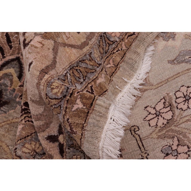 Gray Shabby Chic Ziegler Gray/Tan Wool Round Rug - 10'0'' X 10'0'' For Sale - Image 8 of 10